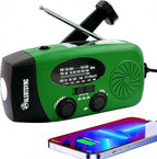 5000mAh Emergency Crank Weather Radio, iRonsnow NOAA/FM/AM Solar Radios, Portable Survival Radio with SOS, Earphone Jack, 1W 4 Modes LED Flashlight, Cell Phone Charger for Camping Hiking