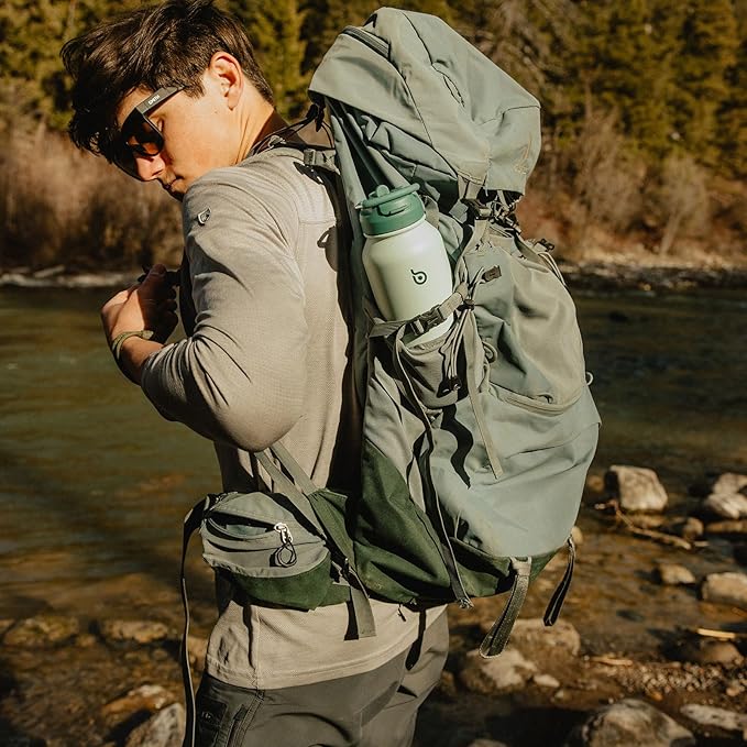 BOTTLE BOTTLE 32oz Insulated Water Bottle Stainless Steel Sport Water Bottle with Straw Dual-use Lid Design for Gym with Pill Box