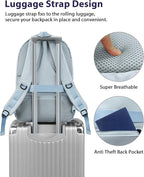 MATEIN 30 L Large Laptop Backpack, Stylish Lightweight Nursing Teacher Work Backpack with Anti Theft Pocket, College Travel Comupter Bag Soft and Comfortable for Daily, Blue Beige