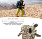 Outdoor Water Canteen, 1.5L Large Capacity Outdoor Water Bottle Handheld Portable Flat Camping with D Shaped Buckle & Adjustable Strap Buckle for Camping, Backpacking, Hiking