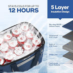 Maelstrom Collapsible Soft Cooler Bag, 24/30/60/75 Cans Beach Cooler, Ice Chest, Leakproof & Portable for Beach, Camping, Road Trips & Grocery Shopping