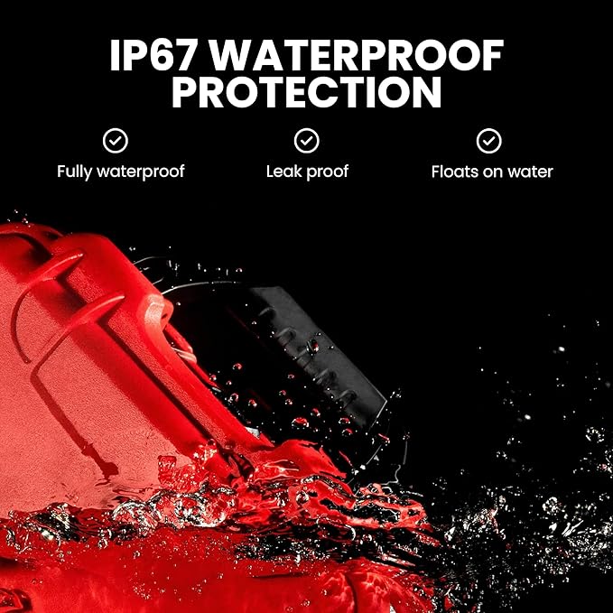 NANUK 935 Wheeled Waterproof First Aid Box Empty – Durable, Medical First Aid Organizer Case, IP67-Rated, Dustproof, Impact-Resistant, and Floats (20.5” x 11.3” x 7.5”) – Red