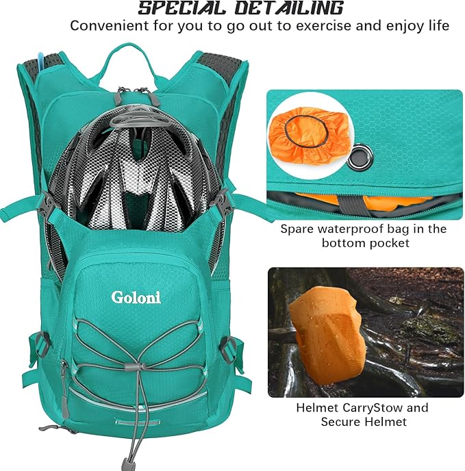 Hydration Backpack,Lightweight Hiking Backpack with 2L Water Bladder,Water Backpack for Biking, Running, Festival