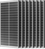 800 Watt Bifacial Solar Panel 8pcs 100 Watt, 18BB Monocrystalline Dual-Sided 12V/24V High Efficiency Module for RV, Boat, Cabin, Camping, Off-Grid Power Systems