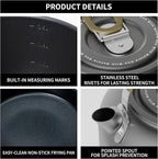 Alocs Portable Camping Cookware - Upgraded Handle, Non-Stick Camping Pan Set for Outdoor Kitchen, Picnic, Hiking and Fishing