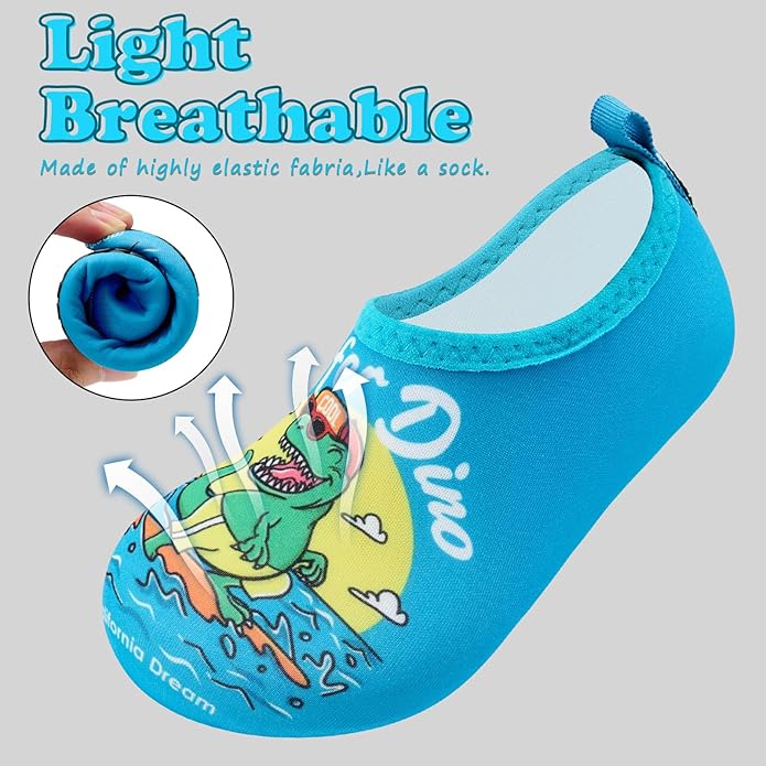 Deevike Kids Water Shoes Boys Grils Barefoot Quick Dry Aqua Socks Beach Shoes for Toddler Sports Swim Surf Outdoor Walking