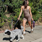 BOTTLE BOTTLE Insulated Water Bottle 24 oz with Handle and Flip Tops Lids Stainless Steel Water Bottle Push Button Lid Leak proof Portable for Running Travel Sports Hiking purple