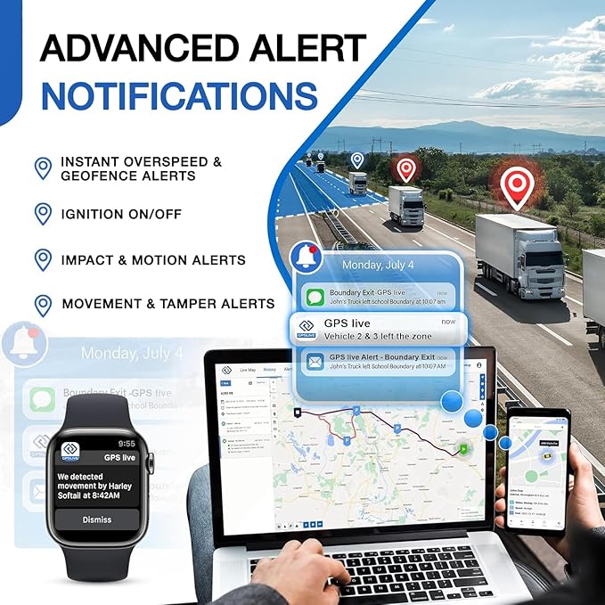 REWIRE SECURITY DB2-4G GPS Tracker for Vehicles – Real-Time Vehicle Tracking Device for Car, Van, Motorhome | Easy Battery Install | Live App Tracking | 4G Fleet Tracking | Low Cost Plan | Free Trial