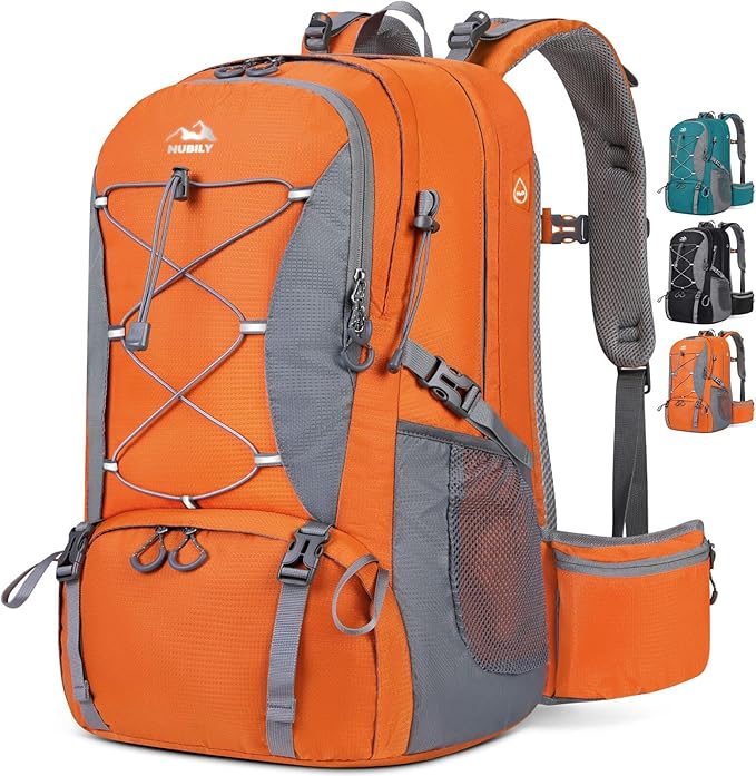 NUBILY 50L Hiking Backpack Waterproof Camping Backpack for Men Women Lightweight HIking Daypack Outdoor Travel Daypack