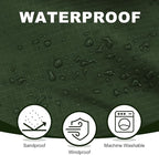 Fleece Waterproof Outdoor Blanket - Windproof Stadium Blanket for Camping, Picnics, and Sports Stay Dry and Comfortable 80"x 58"(Green)