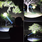 Rechargeable Spotlight Flashlight 15000 Lumen Handheld Spotlight 10800mah LED Big Searchlight Twin Side Flood Light for During Hurricane Emergency LED Lanterns Outages Hunting Hiking Boating Camping