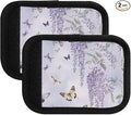 2 PC Luggage Handle Wrap Luggage Handle Covers Tags for Suitcase Bags Travel Luggage Handle Identifier Gripper Purple Butterflies and Lavender