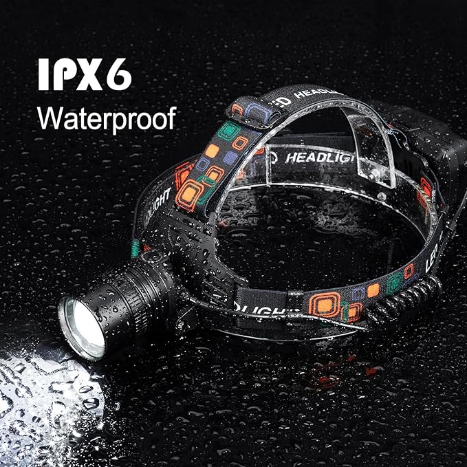 Rechargeable Headlamp 2Pack, 99000 Lumens Super Bright LED Head Lamp with 3 Modes, 90° Adjustable Head Lights for Forehead, 45H Long Runtime & IPX6 Waterproof HeadLamps for Camping Hunting Hiking