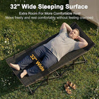 ABORON XXL Camping Cot for Adults 900LBS - 78"×32" Oversized Folding Bed with Mattress Pad, Heavy Duty 1200D Oxford Outdoor Cot with Carry Bag