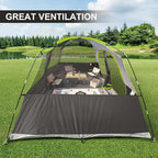 CAMPROS CP Tent 8 Person Camping Tents, Waterproof Windproof Family Tent with Top Rainfly, Large Mesh Windows, Double Layer, Easy Set Up, Portable with Carry Bag, for All Seasons