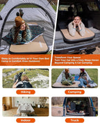 Kingcamp FLEXIREST 5.0 Sleeping Pad for Camping, PVC-Free Air Inflatable High Support Compact Camping Mattress with Pump Sack for Glamping Tent Cot Car Travel, 79"*30"*2"