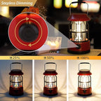 TRIROCKS Set of 8 LED Solar Camping Lantern Dimmable Rechargeable Lantern IPX3 Water-Resistant Portable Emergency Lights Outdoor Camping Lights for Camping Home Power Outage Hurricane Hiking (Red)