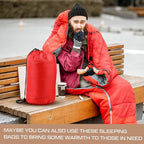 Tranqun Sleeping Bags for Adult with Winter Beanies Gloves, Cotton Liner Camping Sleeping Bag Waterproof Warm Lightweight for Backpacking Camping Indoor Outdoor Homeless People