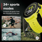 SUUNTO Run Running GPS Sports Watch with Silicone Strap, 1.32" AMOLED Touchscreen w/Crown Button, Wrist Heart-Rate & Sleep Health Tracking, Lime
