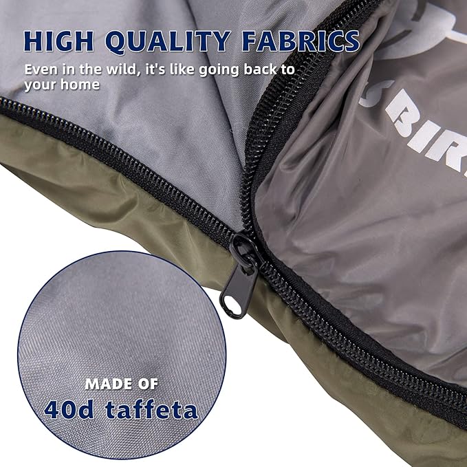Sleeping Bag for Adults & Kids,Waterproof Lightweight Backpacking Sleeping Bags, Envelope Hooded 3 Season for Camping Hiking Outdoor Travel