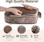 Oriday Set of 8 compression packing cubes for travel accessories- Expandable bags for clothing, toiletry, backpacks, organizing essentials (Beige)