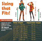 Trekology Trek-Z Collapsible Hiking & Trekking Poles - Balance Support for Seniors, Women, and Men, 2pc Per Set