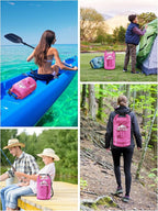 HEETA Dry Bag Waterproof for Women Men, 5L/10L/20L/30L/40L Roll Top Lightweight Dry Storage Bag Backpack with Phone Case for Travel Swimming Boating Kayaking Paddle Board Camping Beach Accessories