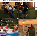 Inflatable Couch Premium Oxford Cloth Inflatable Sofa with Built-in Pump Rechargeable Portable Blow Up Couch for Camping Outdoor Travel Home Guests Backyard Patio