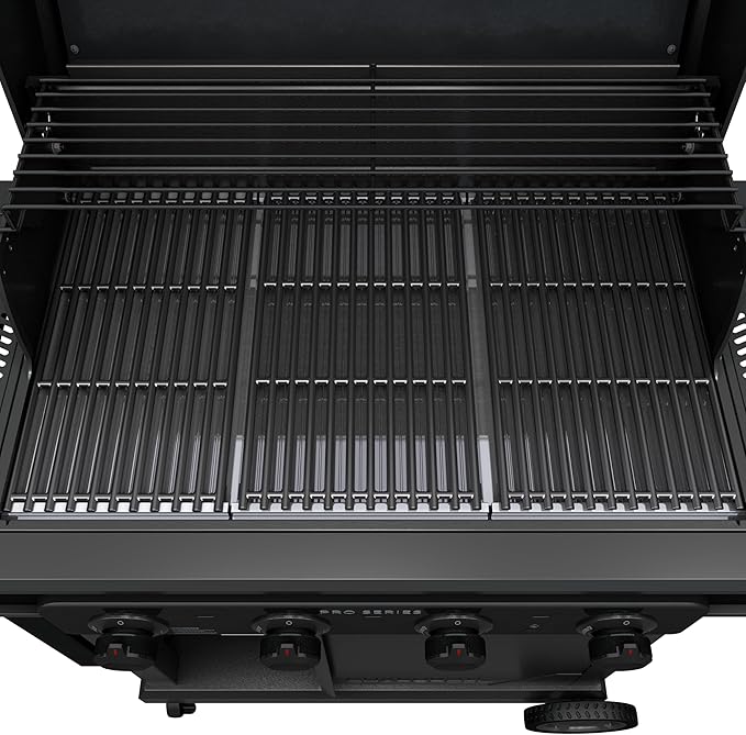 Charbroil Pro Series with Amplifire Infrared Technology 4-Burner Propane Gas Grill Cabinet with Side Burner, Black - 463281024