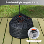 2.5L Camping Kettle Set - Camp Tea Coffee Pot with 2 Cups & Carrying Bag for Outdoor Camping Campfire Hiking Picnic & Backpacking, Gray