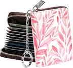 FurArt Zipper Wallet Women, RFID Blocking Credit Card Wallet, Business Card Holder, Compact Size KeyChain Wallet