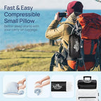 fulocean Small Cooling Memory Foam Pillow for Travel & Camping, Compressible Adjustable Pillow for Medium Firm Neck Knee Lumbar Support,Washable, Ideal Sleeping, Car, Airplane, Backpacking, Gifts