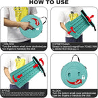 ALEVMOOM Upgraded Collapsible Stool with Cushion,600LBS Max Weight,18.31" Height Adjustable,Sturdy Portable Telescoping Stool,Folding Camping Stool for Outdoor Hiking Travel