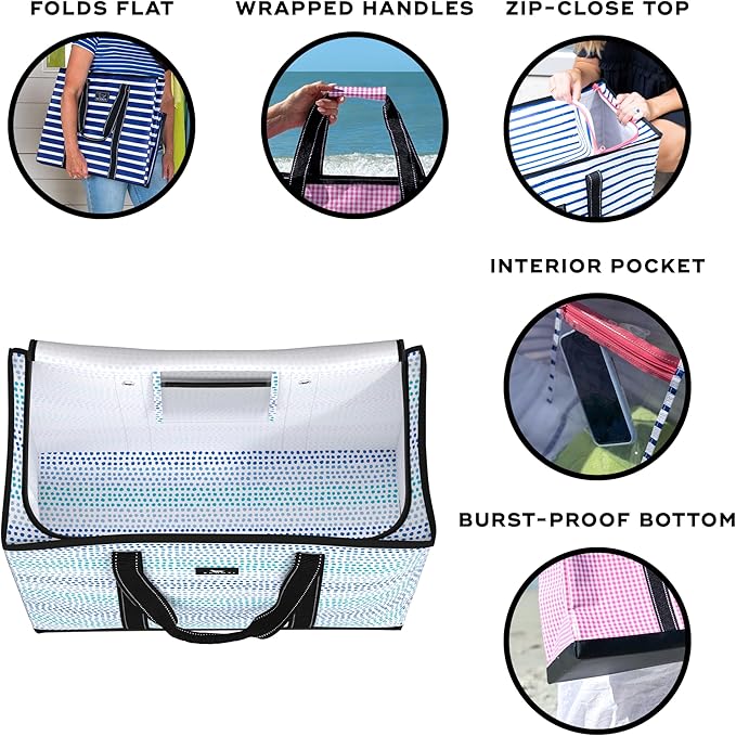 SCOUT 4 Boys Zip Tote XX-Large - Durable Lightweight Bag for Beach, Pool, Family Travel, Storage - Water-Resistant, Zips Shut