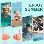 Kids Swimming Ear Plugs,3 Pairs Waterproof Reusable Silicone Child Swim Earplugs for Swimming Surfing Bathing Showering,Small Children Water Ear Plugs Suitable for Boys and Girls (Kids 4-12 Years Old)