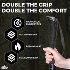 Cascade Mountain Tech Lightweight Aircraft-Grade Aluminum Trekking Poles with Extended Down Grip Plus Tip Kit