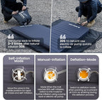 ONETIGRIS DYNISLAND 4In Double Air Mattress, Self-Inflating Sleeping Pad Foam for Camping, Backpacking, Car Trips, Travels, Air Bed with Patch-up Kit, 79”x53“