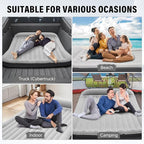 Shademax Inflatable Truck Bed Air Mattress for Tesla Cybertruck 2024 2025 2026 Accessories Thicken Air Mattress Sleeping Truck Tent Beds for Outdoor Camping Travel Inflatable Air Bed w/Pump, Carry Bag