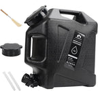 Camping Water Jug - 3.2 Gallan Water Container with Spigot | Portable Water Tank for Outdoor Hiking Picnic Supplies - Black
