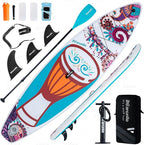 Paddle Board, Inflatable Stand Up Paddle Board，10.6'×33"×6" Ultra-Light SUP Board with Hand Pump, Leash, Repair Kit, Waterproof Phone Case and Backpack