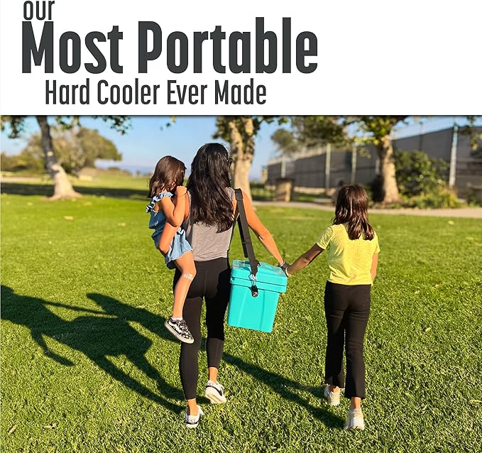 Viva 14QT On-The-Go Personal Portable Hard Cooler Ice Chest | Everyday, Beach, Sports, Camping, Picnics, Lunch Box, Groceries/Market