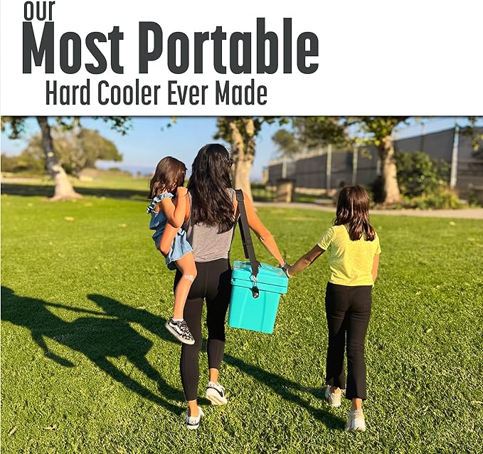 Viva 14QT On-The-Go Personal Portable Hard Cooler Ice Chest | Everyday, Beach, Sports, Camping, Picnics, Lunch Box, Groceries/Market