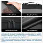 BAGAIL 4 Set/6 Set/8 Set Compression Packing Cubes Travel Accessories Expandable Packing Organizers (Square Mesh, 06-Black)