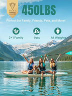 Niphean Inflatable Stand Up Paddle Board with SUP Accessories, Anti-Slip EVA Deck, 10’6’’ Inflatable Paddle Boards for Adults & Youth of All Skill Levels