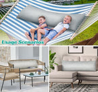 Hammock Pillows Outdoor Waterproof with Ties, 40.5" L X14.5 Wx4 H Extra Large Hammock Cushion All Weather Resistance Outdoor Pillow for Hammock, Patio Furniture, Camping