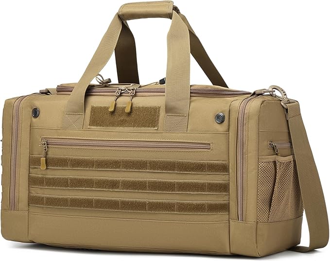 45L Gym Bag for Men & Women, Tactical Military Duffle Bag for Travel Weekender Gym Workout Deployment， Large Sports Bag for Hockey Football Baseball Soccer Basketball & Team training