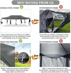 COBIZI 13x26 Pop up Canopy Tent 13x26 Canopy with 6 Sidewalls Waterproof Heavy Duty Commercial Canopy Tent for Parties Outdoor Tent Garden Gazebo Tent, Carry Bag with Wheel(13x26ft, Gray)
