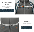 MOUNTAINTOP Hiking Backpack,Lightweight Travel Backpack for Men Women Outdoor Backpacking, Camping