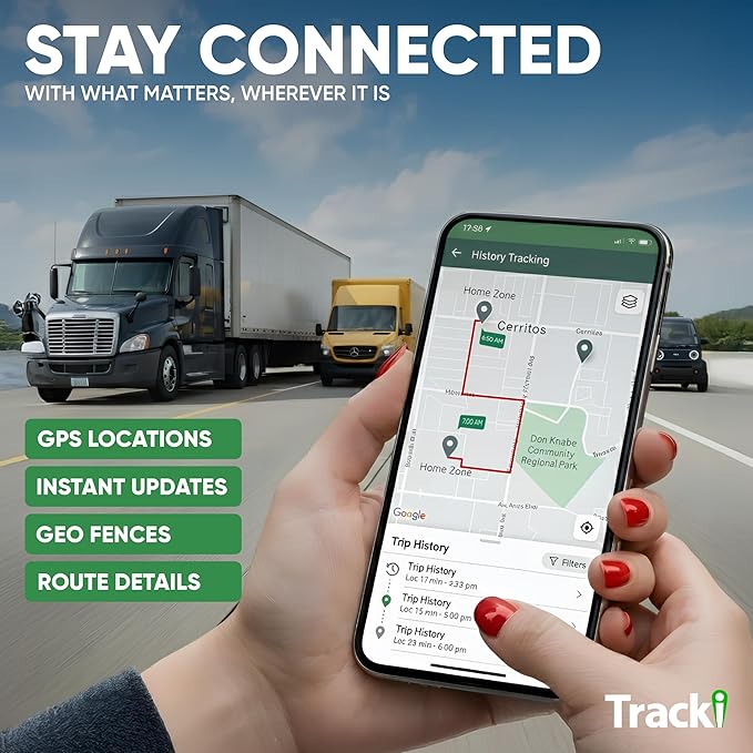 Tracki Pro GPS Tracker for Vehicles – Magnetic Waterproof 4G LTE Car Tracker, Long-Life Battery Up to 7 Months, Unlimited Distance, Smart Alerts, Hidden Tracking Device (Subscription Required)