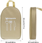 Camp Kitchen Organizer, Multi-Pocket Camping Cooking Utensils Bag, Waterproof Portable Storage for BBQ Outdoor Cooking Essentials